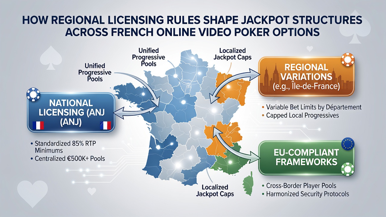 Comparison of jackpot structures under different French regional licenses
